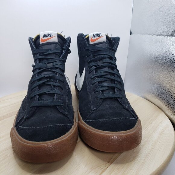 Size 10M- Nike Blazer Mid '77 Suede Black Sz 10.. CI1172-003 Pre-Owned - Picture 2 of 7